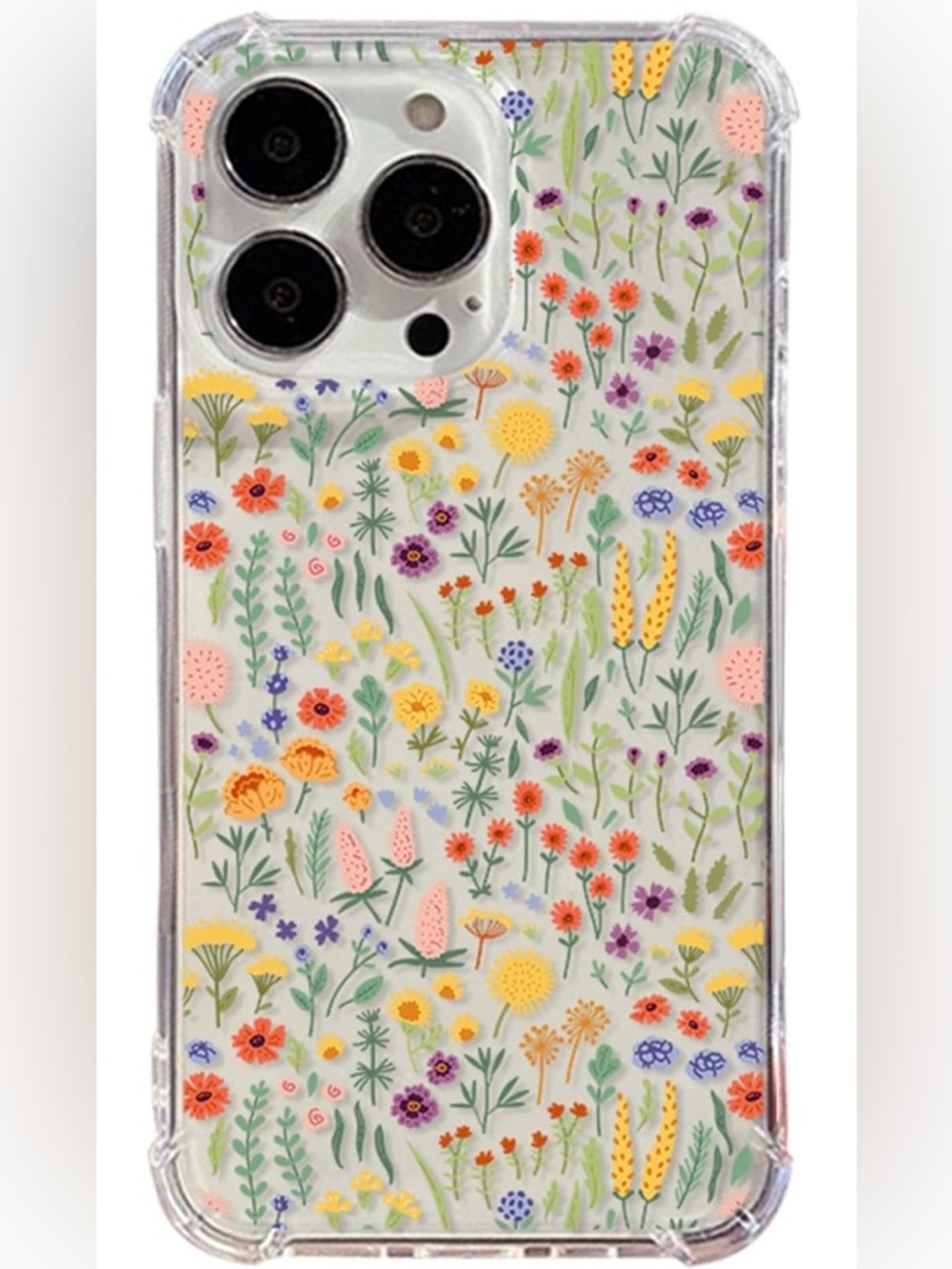 15 Pro Max floral clear iPhone case translucent flowers phone nature print NEW